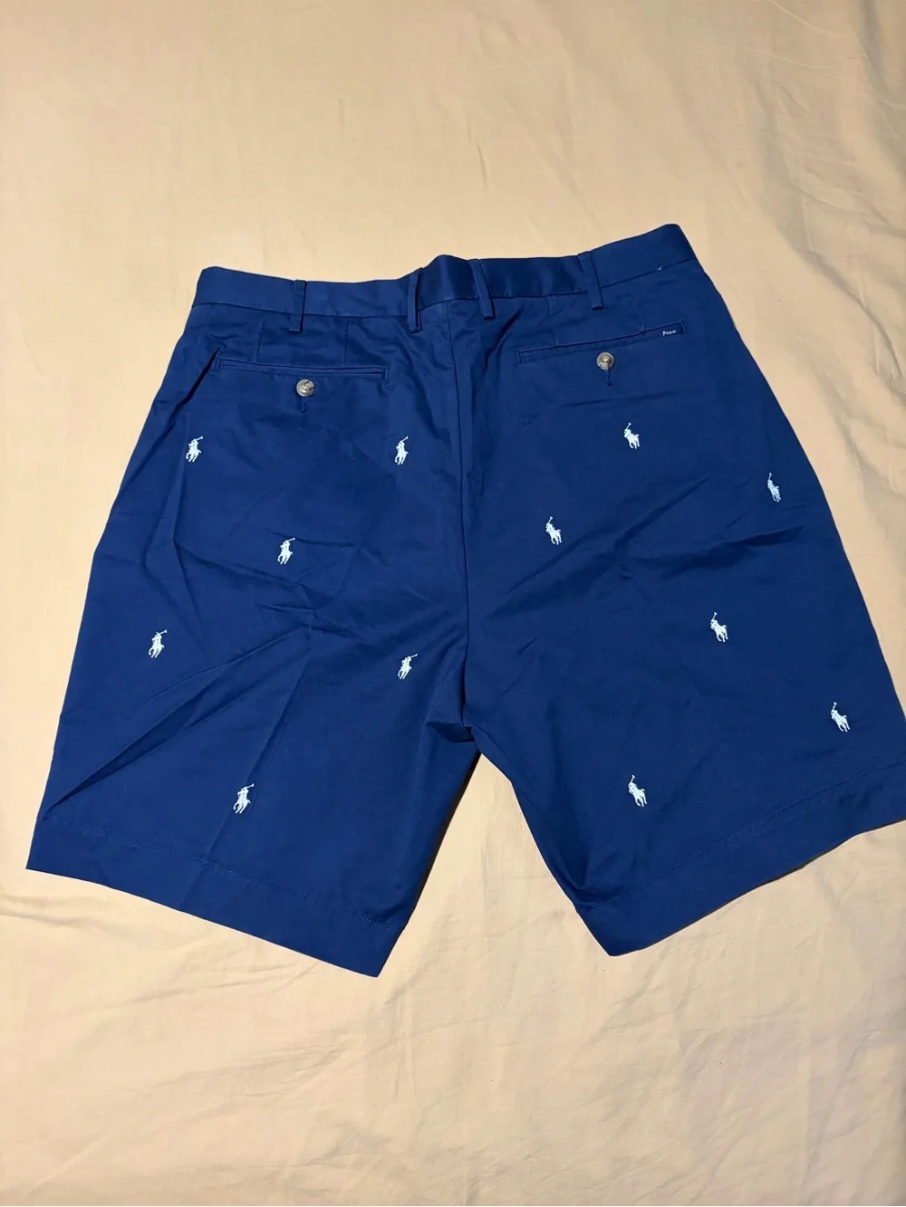 Polo by Ralph Lauren Navy Shorts with White Embroidered Polo Logos